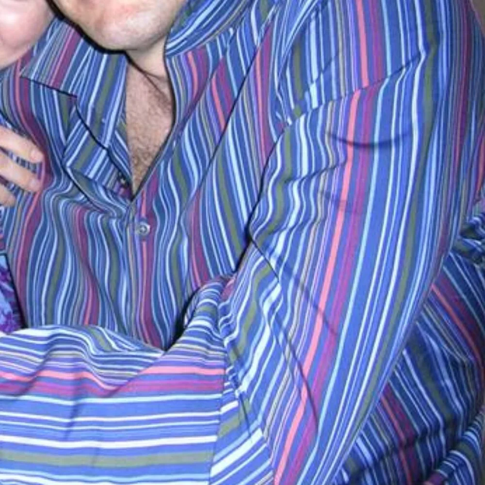 Banana Republic Men’s L 16-16.5 Multicolor Stripe 100% Cotton Button Down
